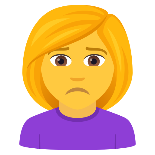 Нахмурившаяся женщина для JoyPixels 9.0