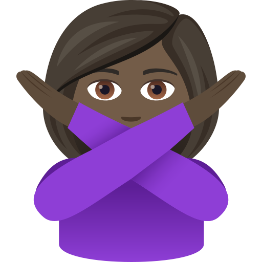 Жінка проти: дуже темний тон шкіри для JoyPixels 9.0