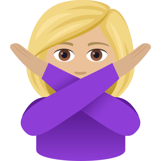 Женщина против: светлый тон кожи для JoyPixels 9.0