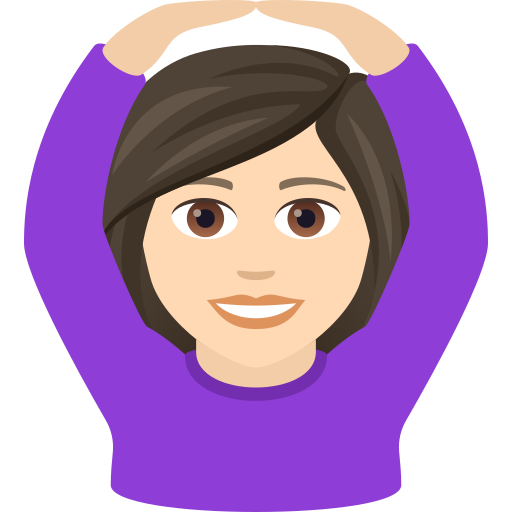  Женщина за: очень светлый тон кожи для JoyPixels 9.0