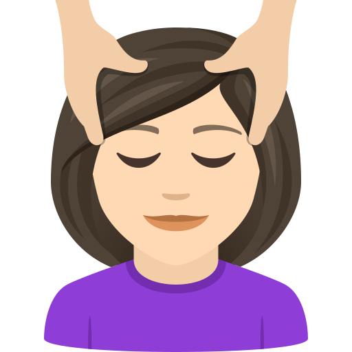 Жінці масажують обличчя: дуже світлий тон шкіри для JoyPixels 9.0