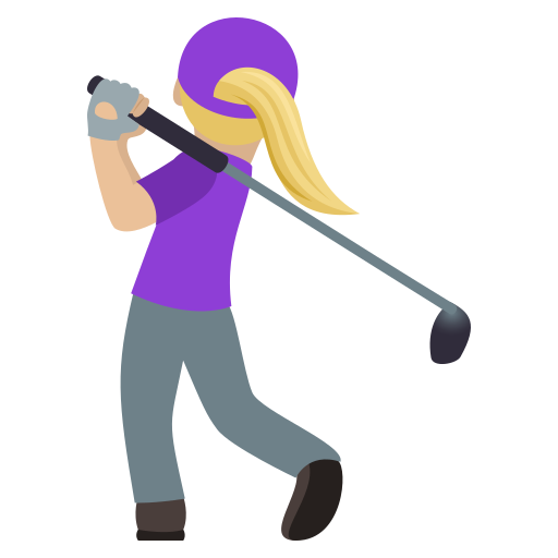 Жінка грає в гольф: світлий тон шкіри для JoyPixels 9.0