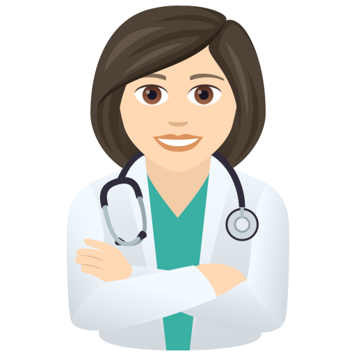 Жінка-лікар: дуже світлий тон шкіри для JoyPixels 9.0