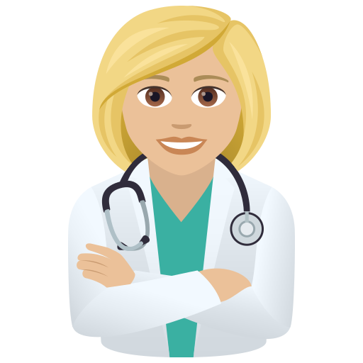 Жінка-лікар: світлий тон шкіри для JoyPixels 9.0