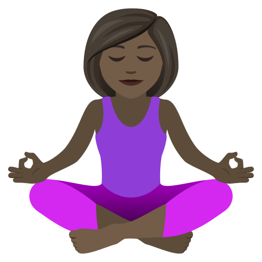 Жінка в позі лотоса: дуже темний тон шкіри для JoyPixels 9.0