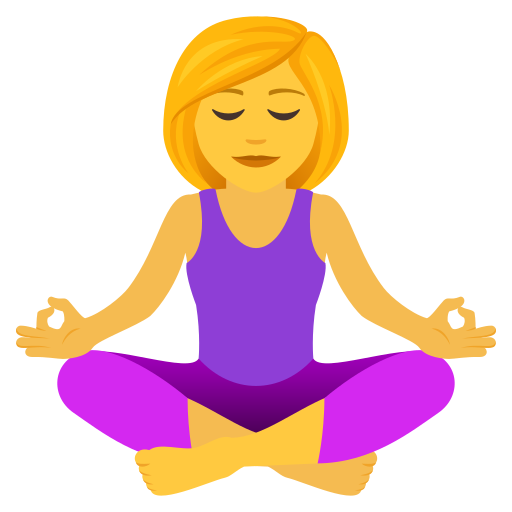 Жінка в позі лотоса для JoyPixels 9.0