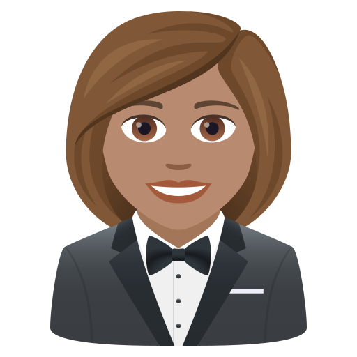 Женщина в смокинге: средний тон кожи для JoyPixels 9.0
