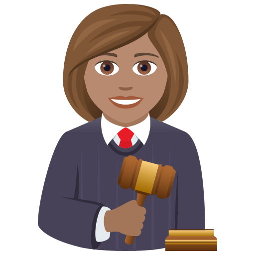 Жінка-суддя: середній тон шкіри для JoyPixels 9.0