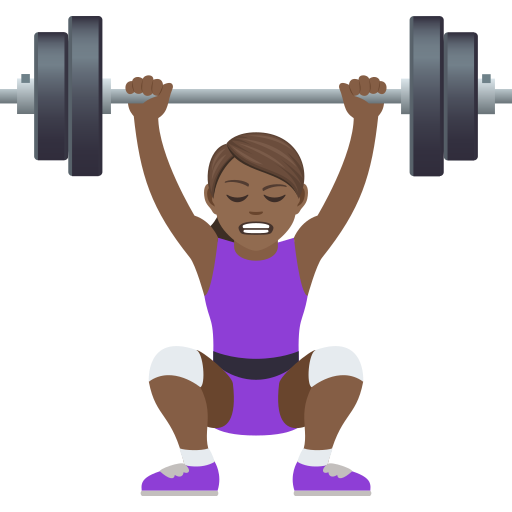 Жінка зі штангою: темний тон шкіри для JoyPixels 9.0