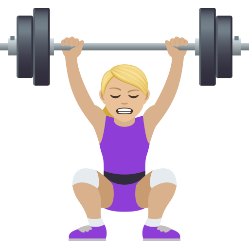 Жінка зі штангою: світлий тон шкіри для JoyPixels 9.0