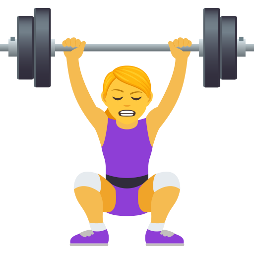 Жінка зі штангою для JoyPixels 9.0