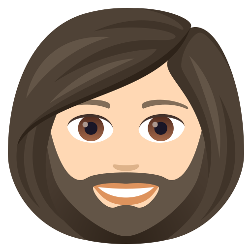 Бородата жінка: дуже світлий тон шкіри для JoyPixels 9.0