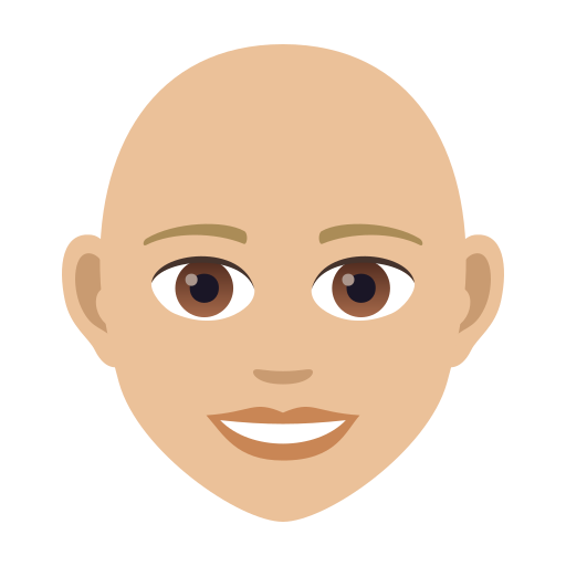 Женщина: светлый тон кожи без волос для JoyPixels 9.0