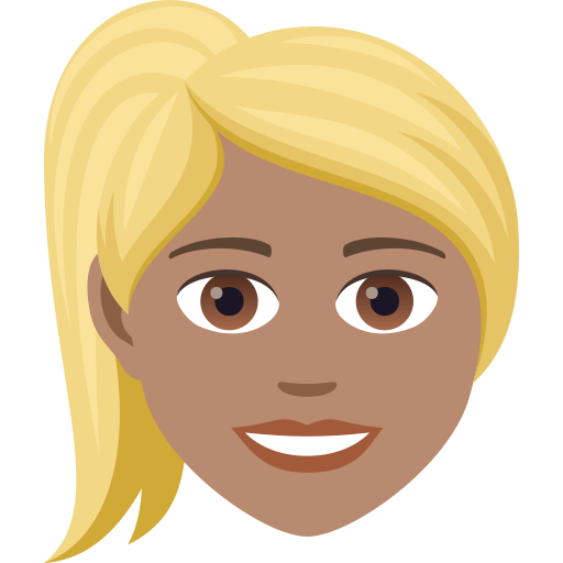 Блондинка: средний тон кожи для JoyPixels 9.0