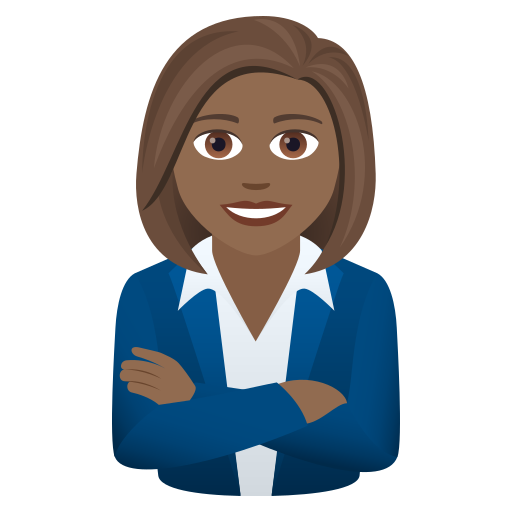 Офісна працівниця: темний тон шкіри для JoyPixels 9.0