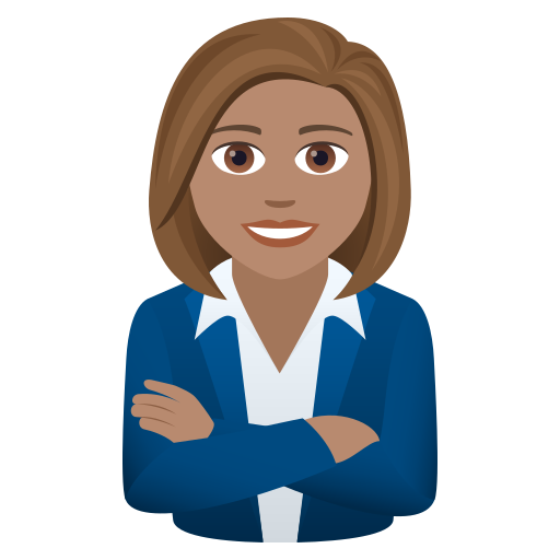 Офисная работница: средний тон кожи для JoyPixels 9.0