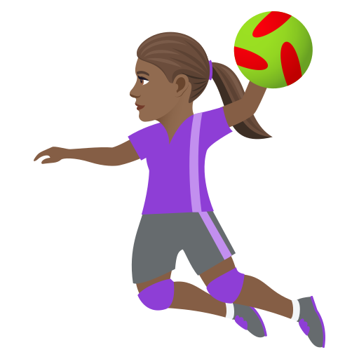 Гандболистка: темный тон кожи для JoyPixels 9.0