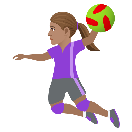 Гандболістка: середній тон шкіри для JoyPixels 9.0