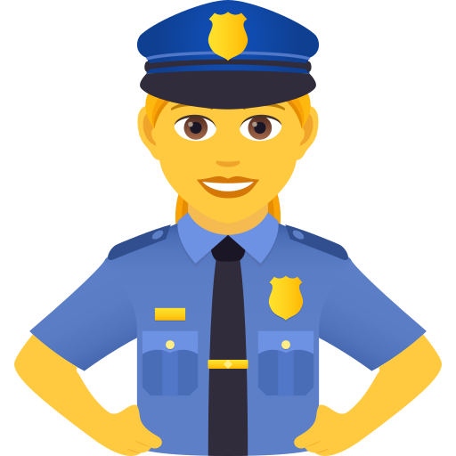 Женщина-полицейский для JoyPixels 9.0