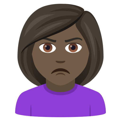 Ображена жінка: дуже темний тон шкіри для JoyPixels 9.0