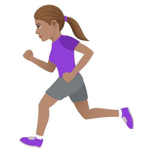 Женщина бежит: средний тон кожи для JoyPixels 9.0