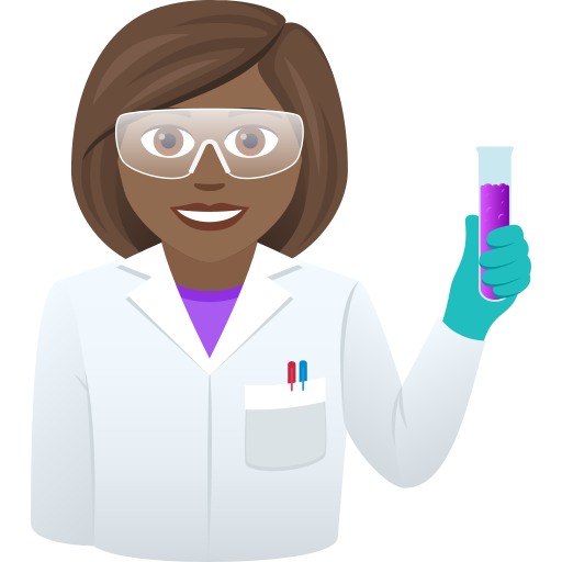 Вчений: темний тон шкіри для JoyPixels 9.0