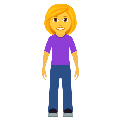 Женщина стоит для JoyPixels 9.0