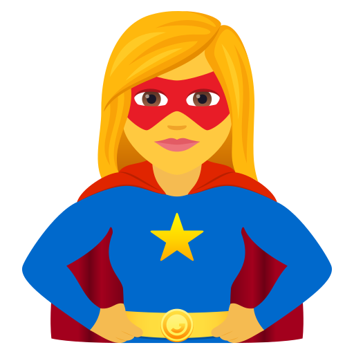 Женщина-супергерой для JoyPixels 9.0