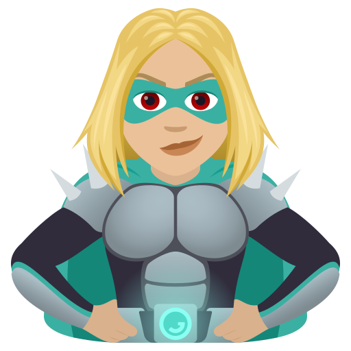 Жінка-суперлиходій: світлий тон шкіри для JoyPixels 9.0