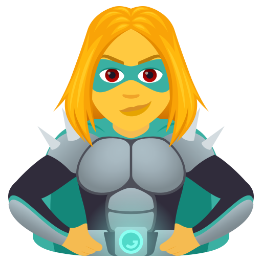 Жінка-суперлиходій для JoyPixels 9.0