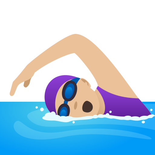 Пловчиха: светлый тон кожи для JoyPixels 9.0