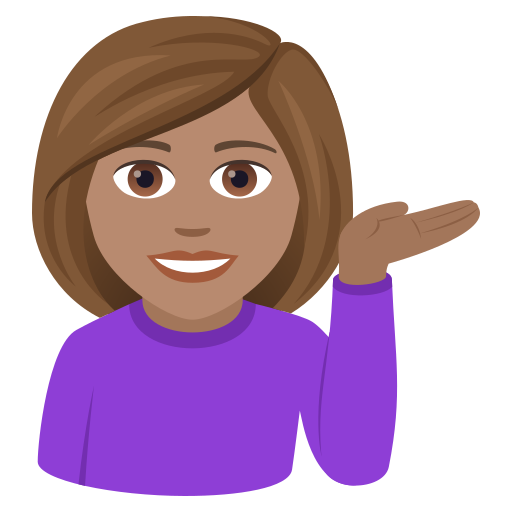 Жінка тягне руку: середній тон шкіри для JoyPixels 9.0