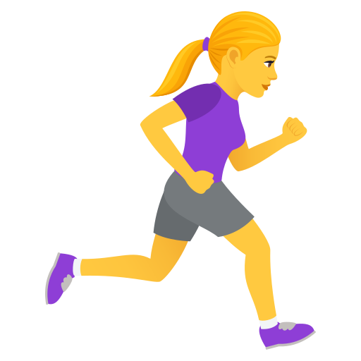 Женщина бежит вправо для JoyPixels 9.0