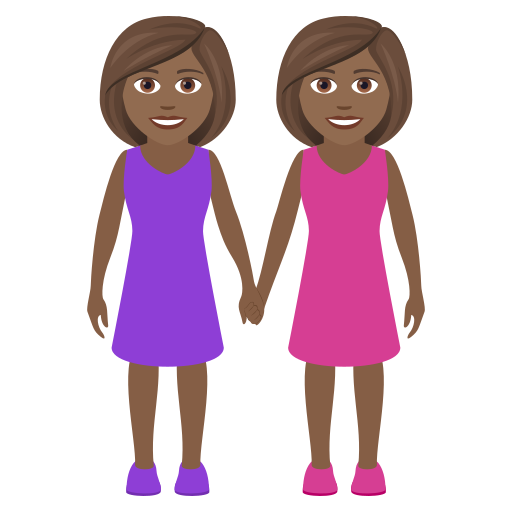Дві жінки: темний тон шкіри для JoyPixels 9.0