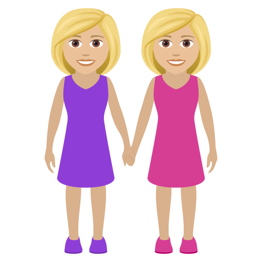 Дві жінки: світлий тон шкіри для JoyPixels 9.0