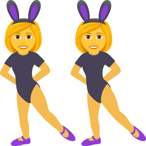 Женщины с ушами кролика для JoyPixels 9.0