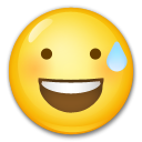 Cara Sonriendo Con Sudor Frío