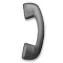 Auricular de teléfono en la mano derecha