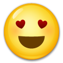 Cara Sonriendo Con Ojos De Corazón