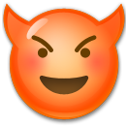 Cara Sonriendo Con Cuernos