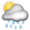 Sol Detrás De Una Nube Con Lluvia