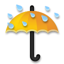 Paraguas Con Gotas De Lluvia