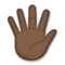 Mano Abierta: Tono de Piel Oscuro