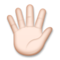Mano Abierta: Tono de Piel Claro