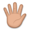 Mano Abierta: Tono de Piel Medio
