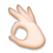 Señal De Aprobación Con La Mano: Tono de Piel Claro