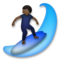 Persona Haciendo Surf: Tono de Piel Oscuro