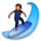 Persona Haciendo Surf: Tono de Piel Medio