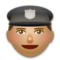 Agente De Policía: Tono de Piel Medio