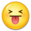Cara Con Ojos Cerrados Y Lengua Fuera